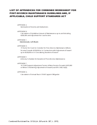 Combined Worksheet for-Postdivorce Maintenance Guidelines and, if Applicable, Child Support Standards Act (For Contested Cases) - New York, Page 7