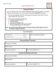 Instructions for Form LDSS-5037, LDSS-5038 Income Withholding for Support - New York, Page 9