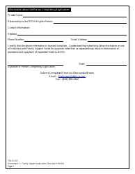 Form 734-01-DD Attachment C Application for Family Support Funding - South Carolina, Page 3