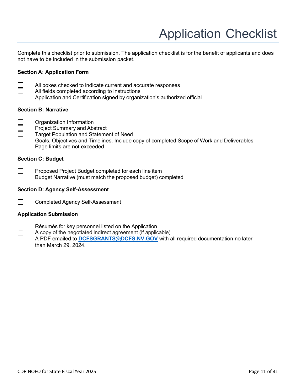 Notice of Funding Opportunity - Child Death Review Funding (Cdr) Application - Nevada, Page 10