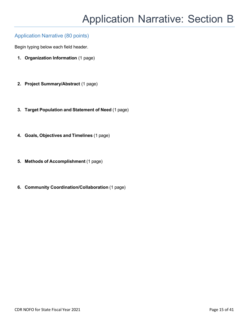Notice of Funding Opportunity - Child Death Review Funding (Cdr) Application - Nevada, Page 14