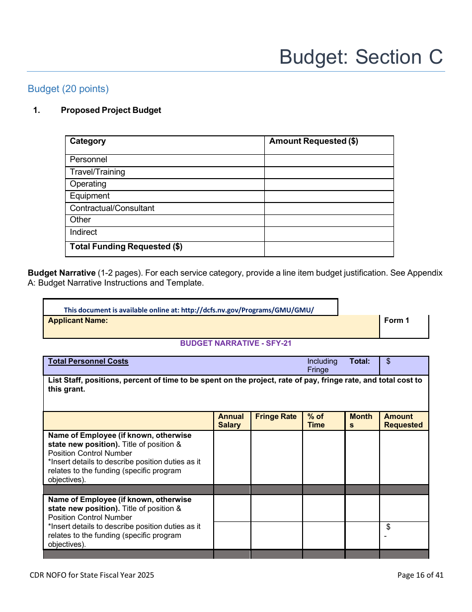 Notice of Funding Opportunity - Child Death Review Funding (Cdr) Application - Nevada, Page 15