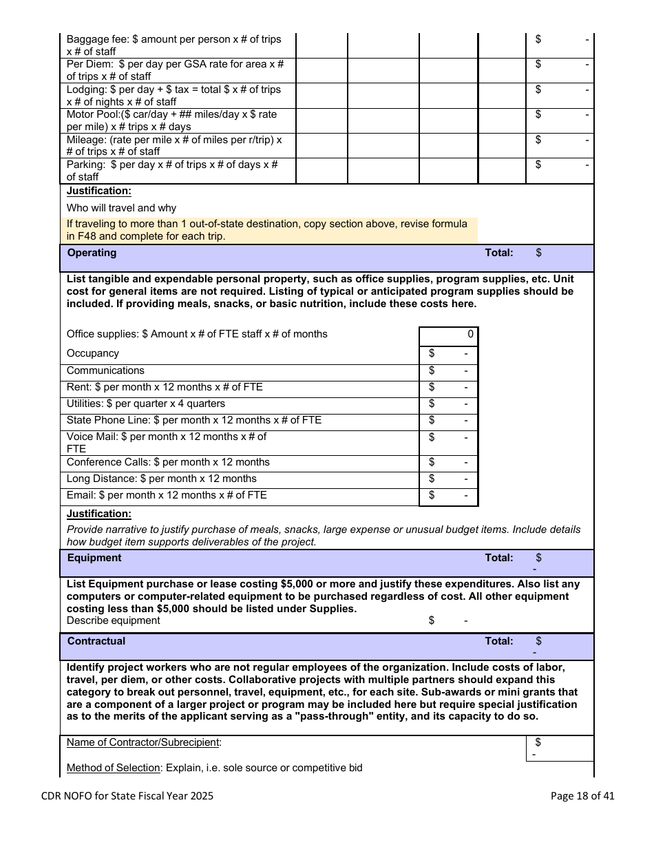 Notice of Funding Opportunity - Child Death Review Funding (Cdr) Application - Nevada, Page 17