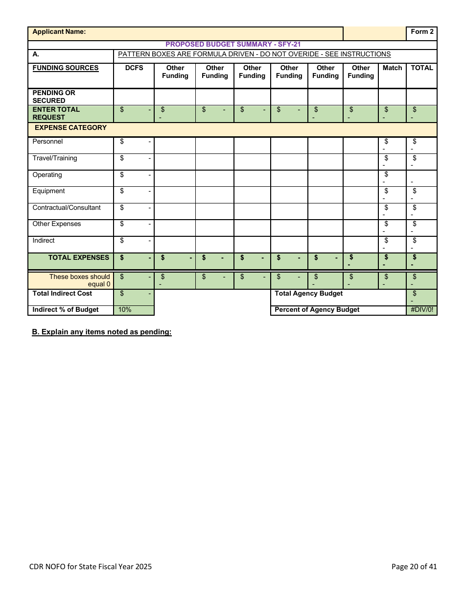 Notice of Funding Opportunity - Child Death Review Funding (Cdr) Application - Nevada, Page 19