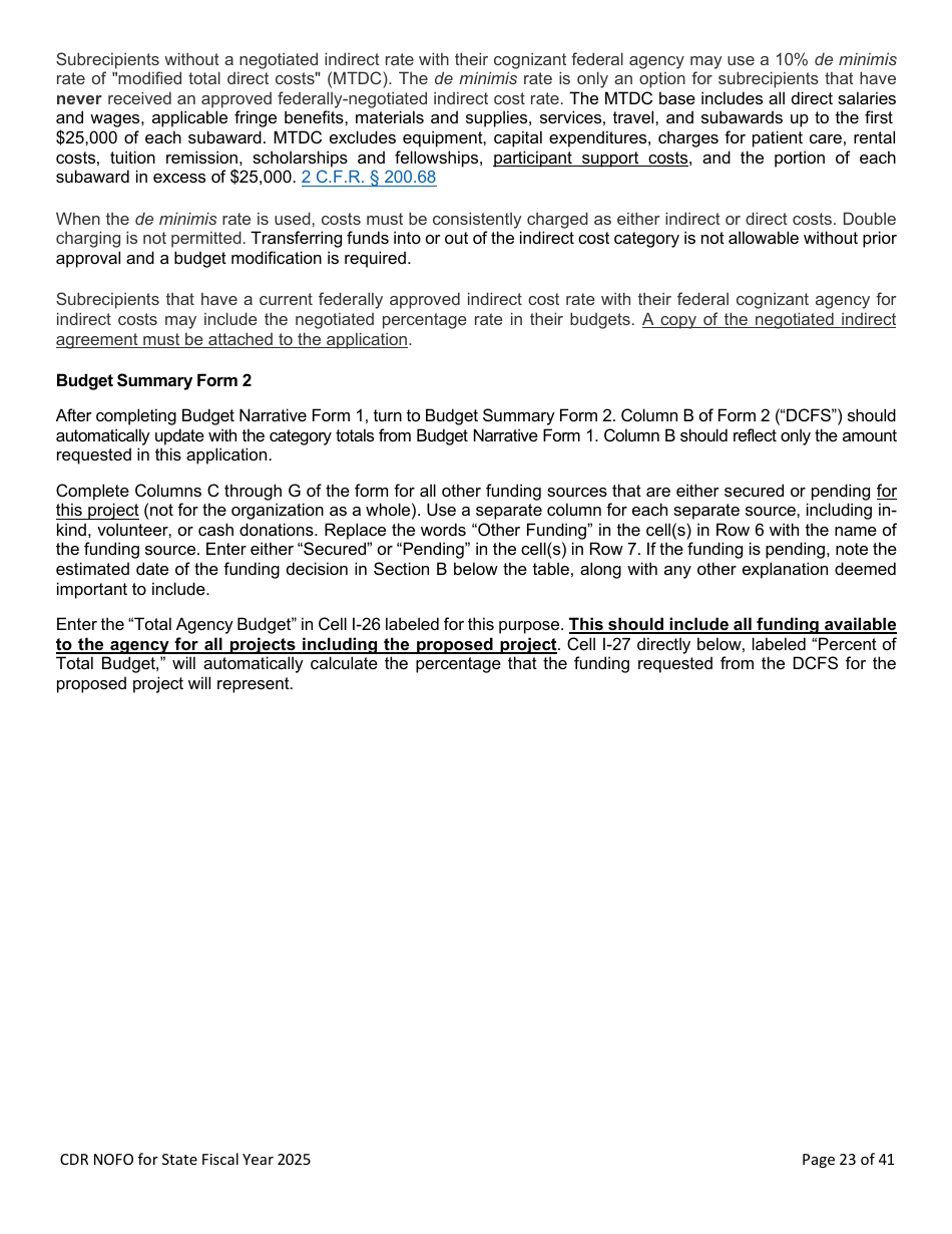 Notice of Funding Opportunity - Child Death Review Funding (Cdr) Application - Nevada, Page 22