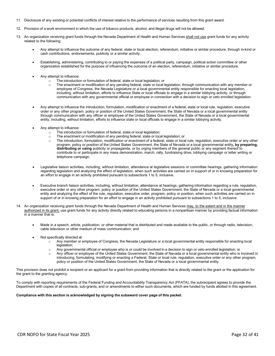 Notice of Funding Opportunity - Child Death Review Funding (Cdr) Application - Nevada, Page 31