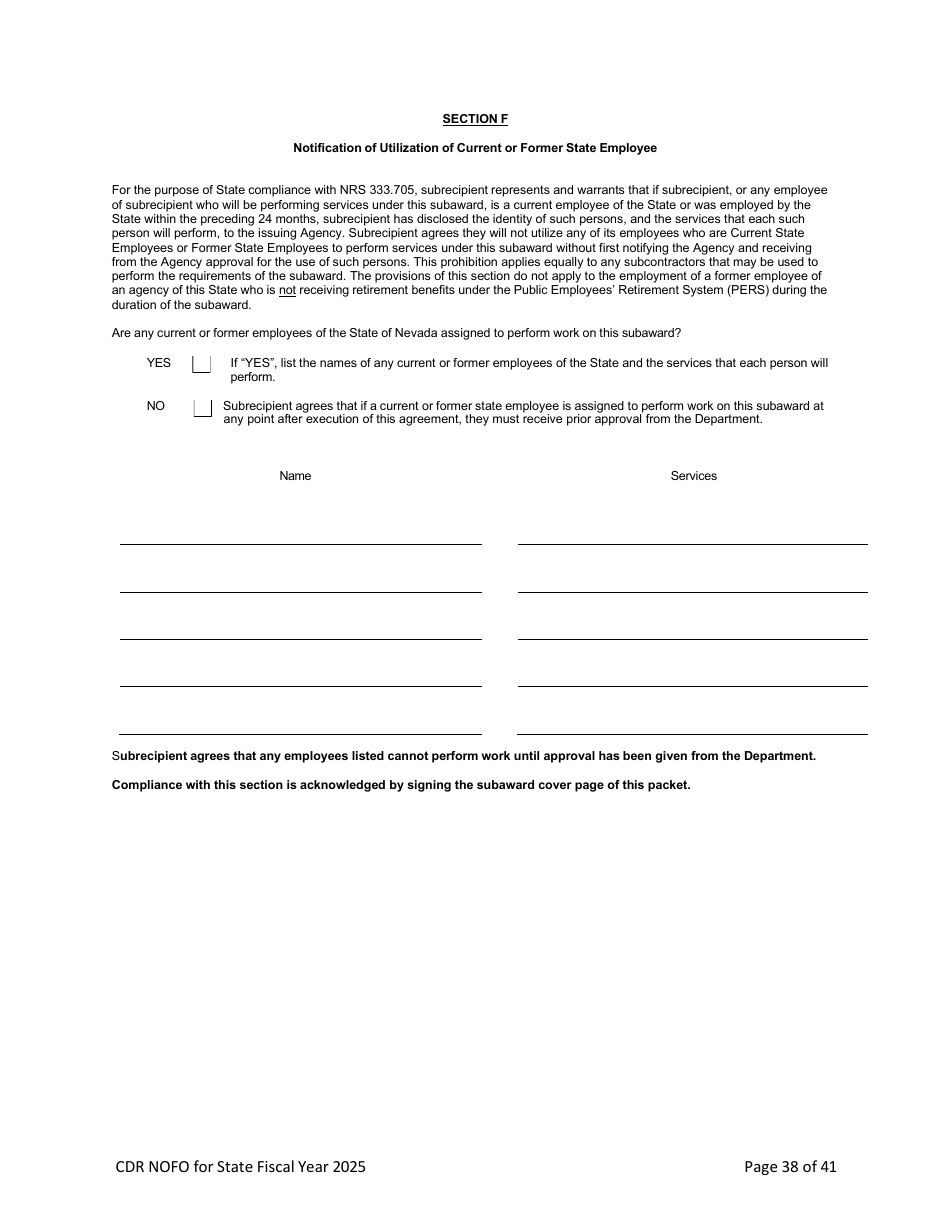 Notice of Funding Opportunity - Child Death Review Funding (Cdr) Application - Nevada, Page 37