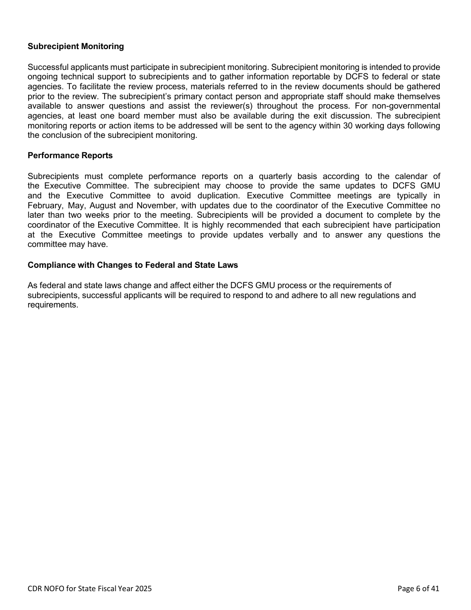 Notice of Funding Opportunity - Child Death Review Funding (Cdr) Application - Nevada, Page 6