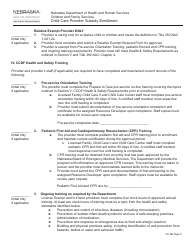 Form CC-9B Child Care Provider Subsidy Enrollment - Nebraska, Page 5