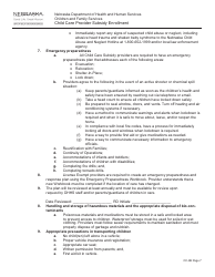 Form CC-9B Child Care Provider Subsidy Enrollment - Nebraska, Page 7