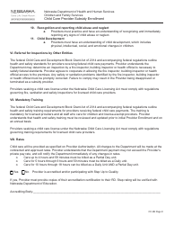 Form CC-9B Child Care Provider Subsidy Enrollment - Nebraska, Page 8