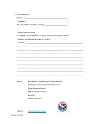 Washington Certified Prescribed Burner Evaluation Form - Washington, Page 2