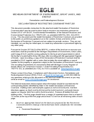 Document preview: Form EQP4508 Declaration of Restrictive Covenant - Michigan