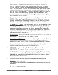 Form EQP4508 Declaration of Restrictive Covenant - Michigan, Page 10