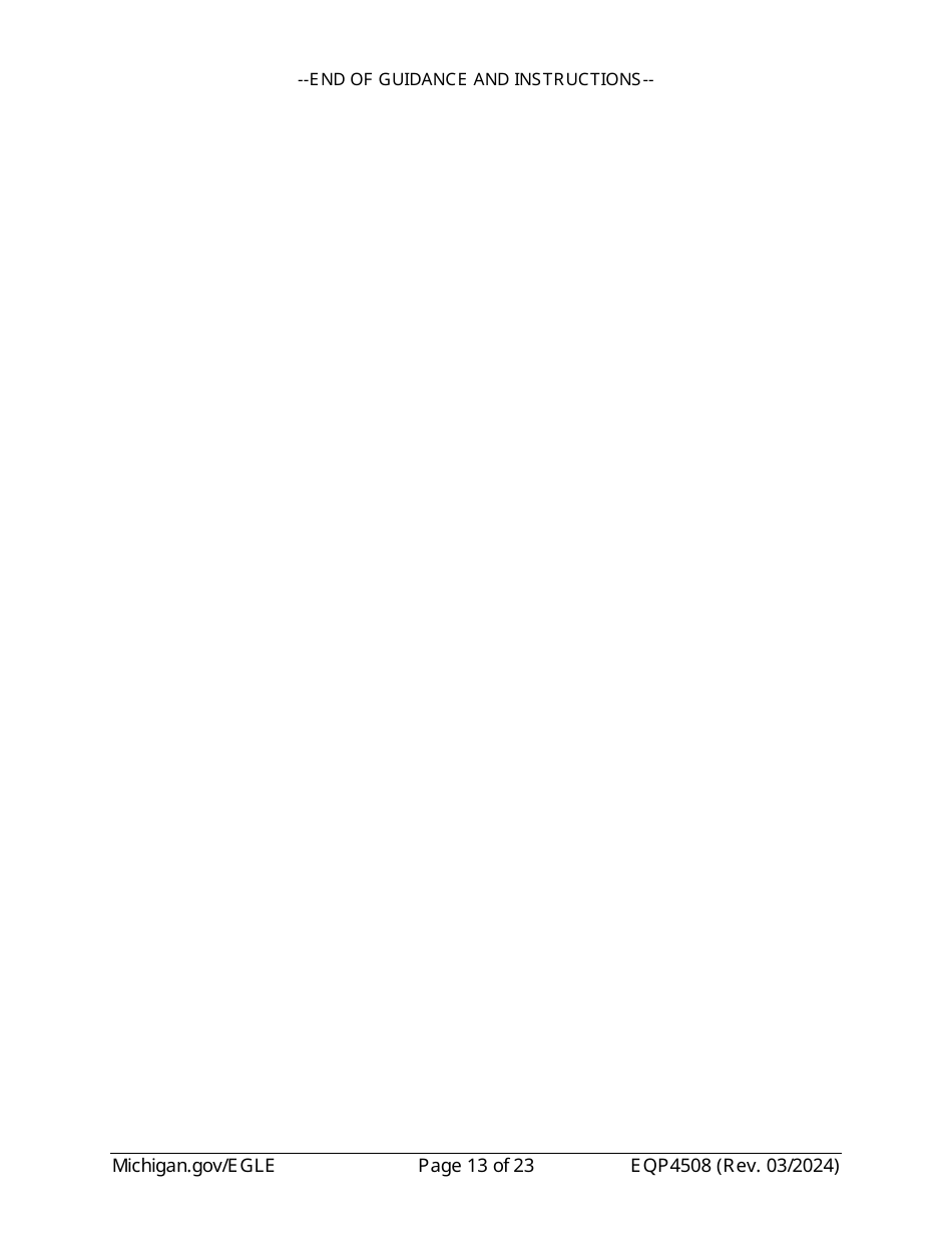 Form EQP4508 Declaration of Restrictive Covenant - Michigan, Page 13