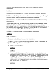 Form EQP4508 Declaration of Restrictive Covenant - Michigan, Page 15