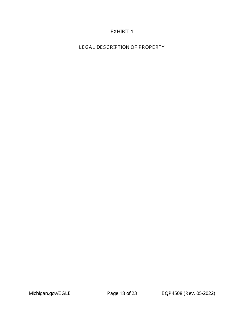 Form EQP4508 Declaration of Restrictive Covenant - Michigan, Page 18