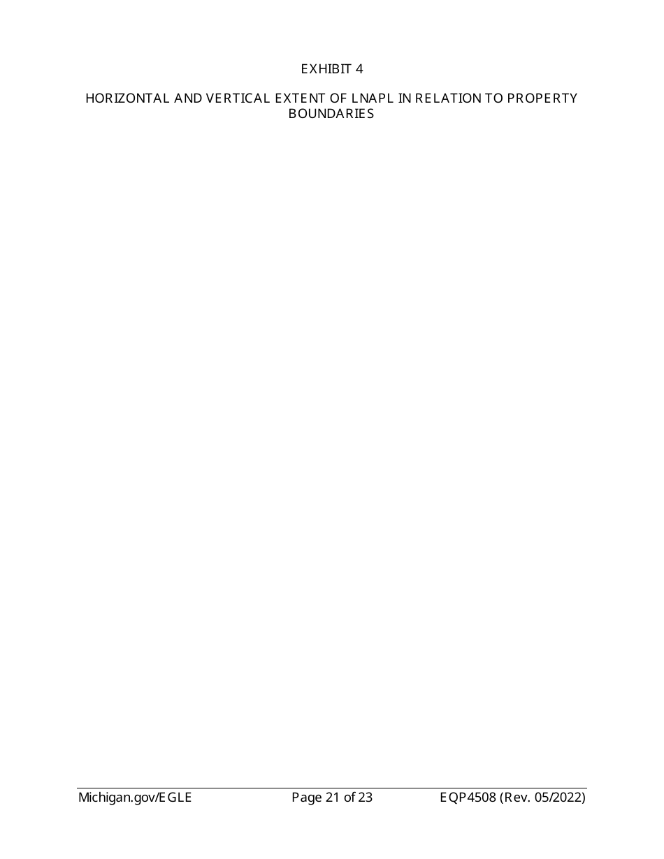 Form EQP4508 Declaration of Restrictive Covenant - Michigan, Page 21