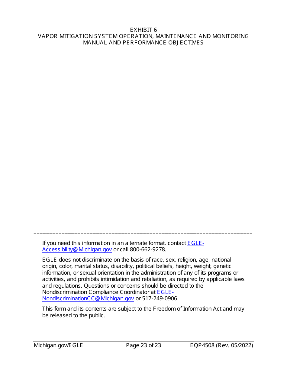 Form EQP4508 Declaration of Restrictive Covenant - Michigan, Page 23