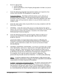 Form EQP4508 Declaration of Restrictive Covenant - Michigan, Page 9