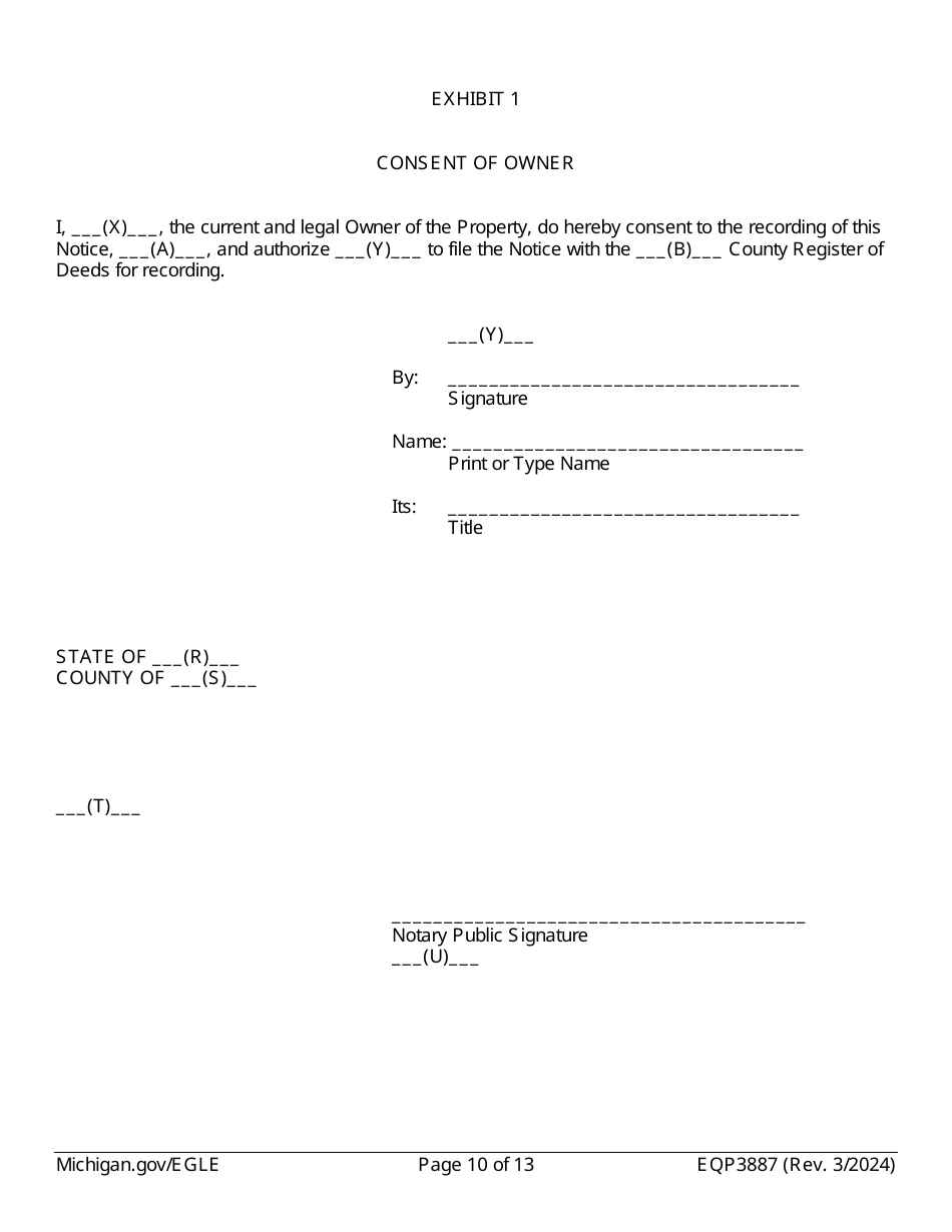 Form EQP3887 Notice of Aesthetic Impact Under Part 213 - Michigan, Page 10