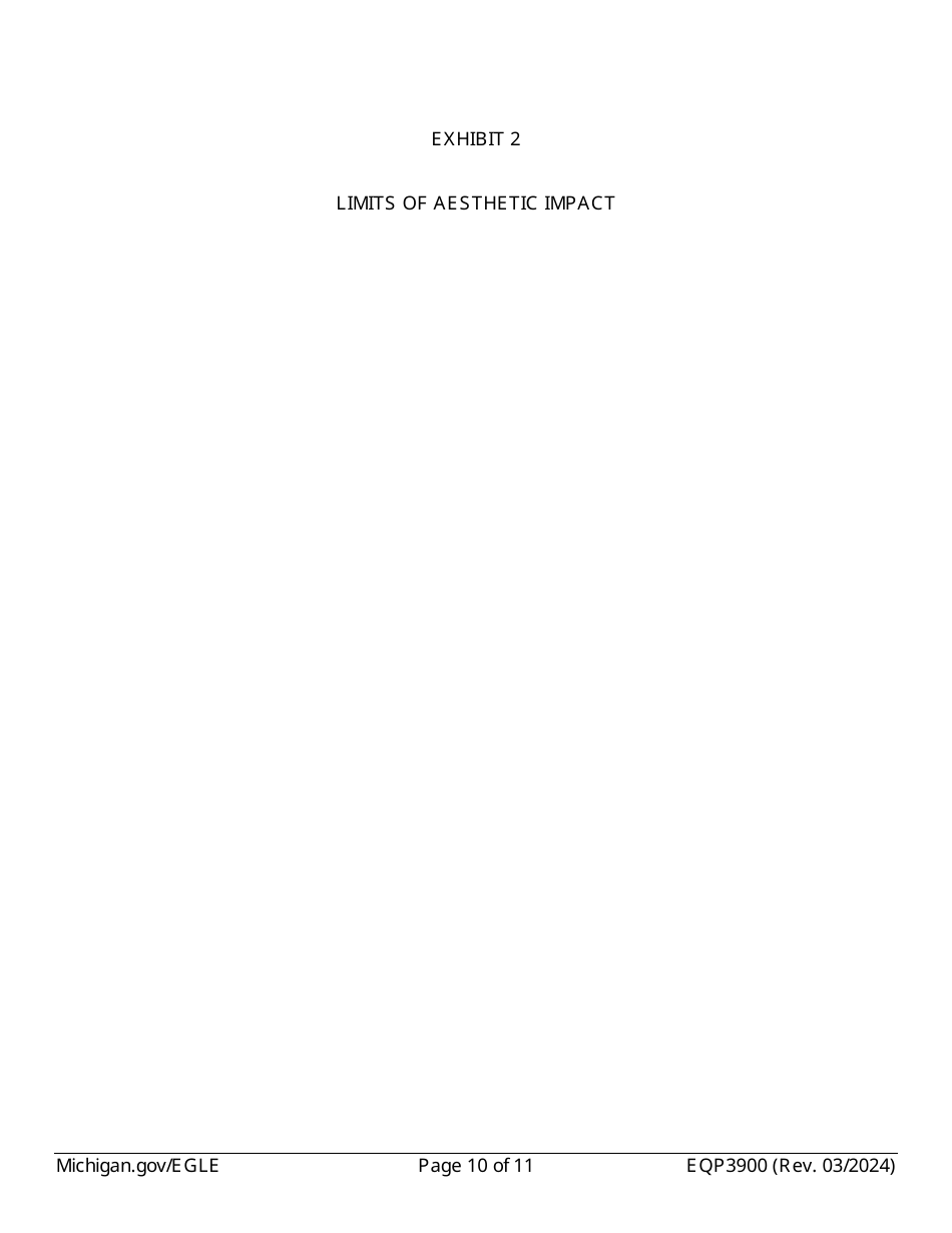 Form EQP3900 Notice of Aesthetic Impact for Part 201 - Michigan, Page 10