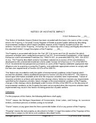 Form EQP3900 Notice of Aesthetic Impact for Part 201 - Michigan, Page 6