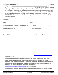 Form EQP4600C Nongovernmental Ownership Checklist - Michigan, Page 3