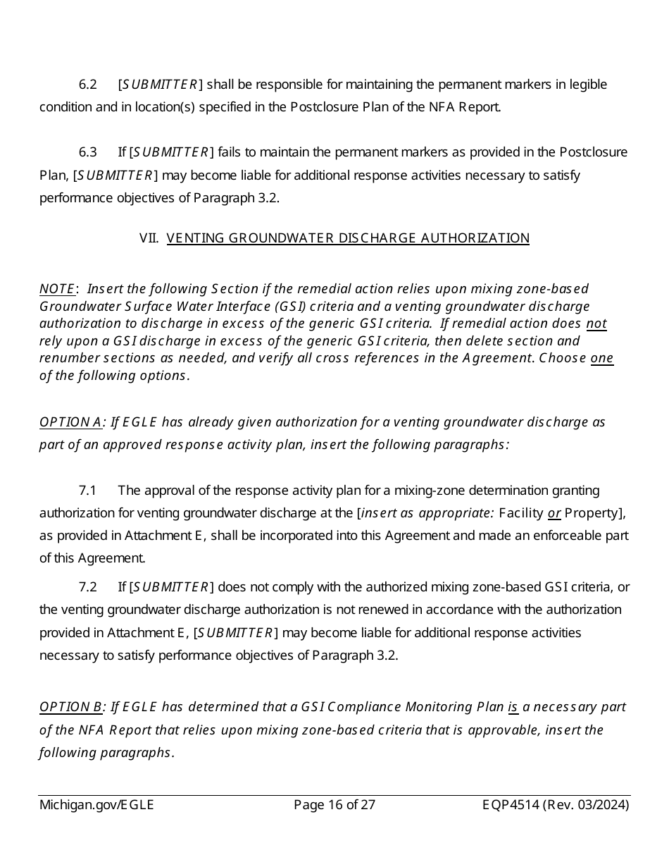 Form EQP4514 Postclosure Agreement - Michigan, Page 16