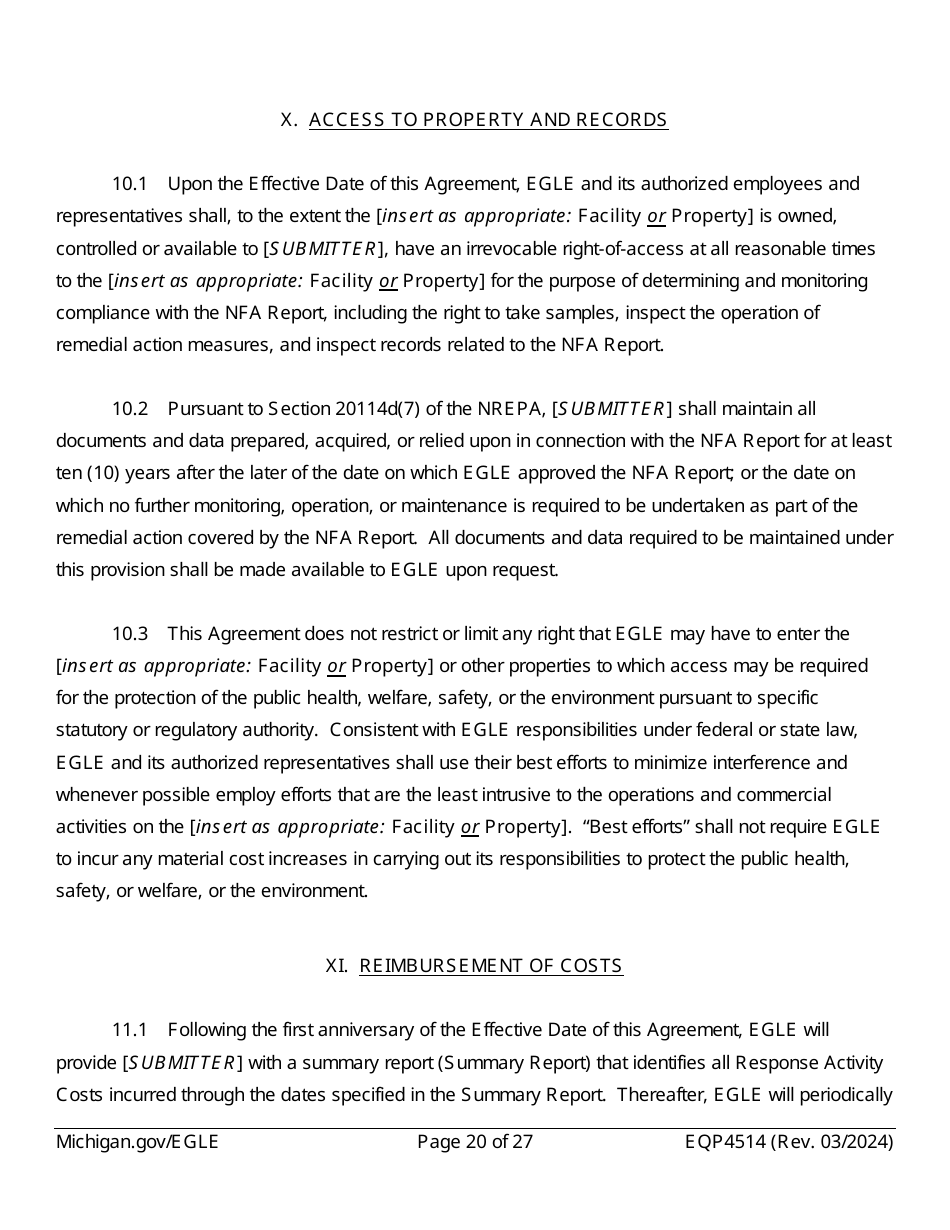 Form EQP4514 Postclosure Agreement - Michigan, Page 20