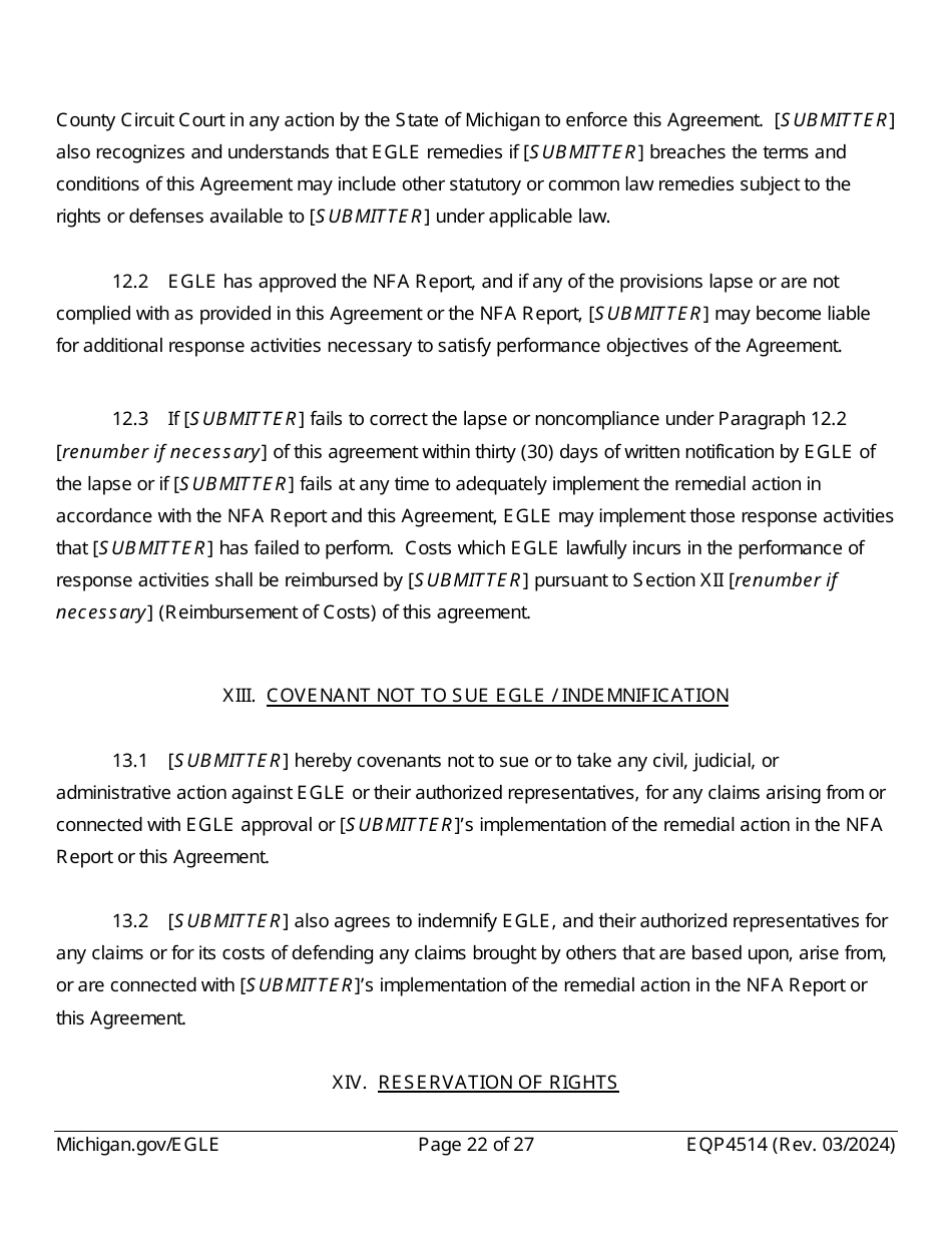 Form EQP4514 Postclosure Agreement - Michigan, Page 22