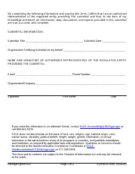 Form EQP4032 Remediation Information Data Exchange (Ride) Secondary Certification Authorization - Michigan, Page 2