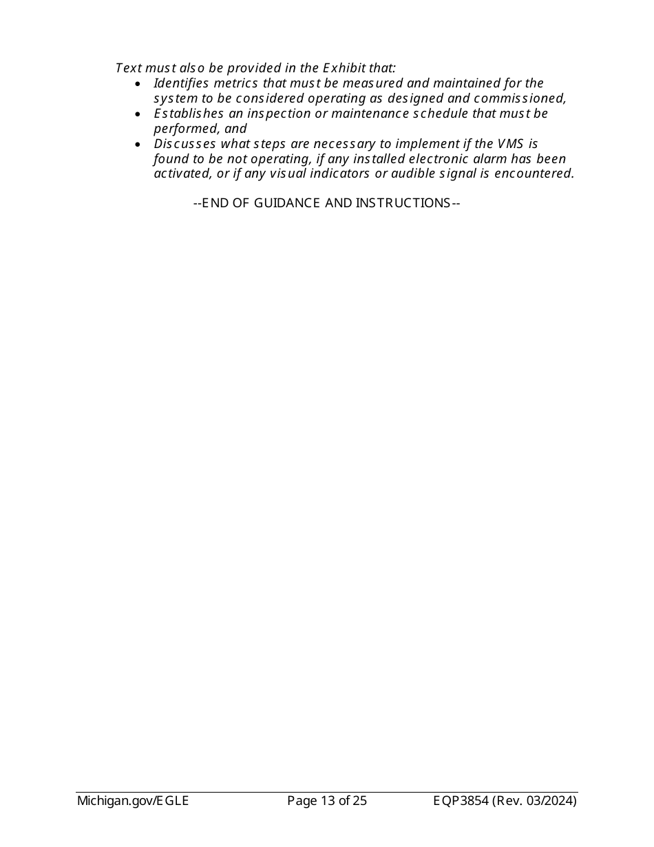 Form EQP3854 Declaration of Restrictive Covenant Part 213 - Michigan, Page 13