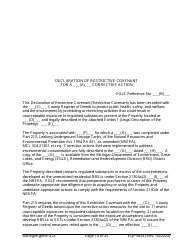 Form EQP3854 Declaration of Restrictive Covenant Part 213 - Michigan, Page 14