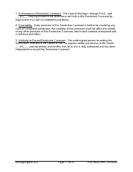 Form EQP3854 Declaration of Restrictive Covenant Part 213 - Michigan, Page 17