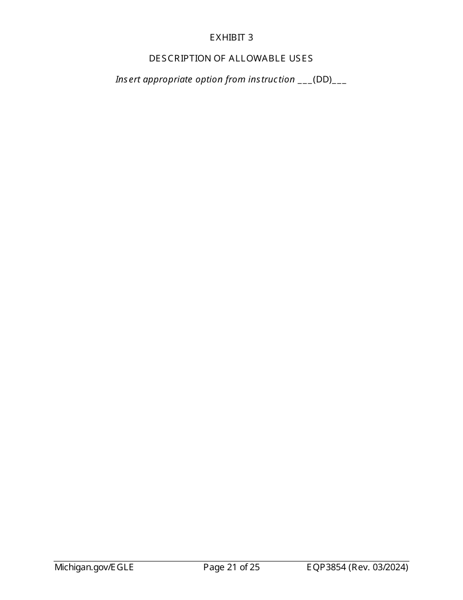 Form EQP3854 Declaration of Restrictive Covenant Part 213 - Michigan, Page 21