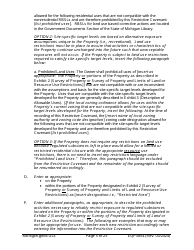 Form EQP3854 Declaration of Restrictive Covenant Part 213 - Michigan, Page 5