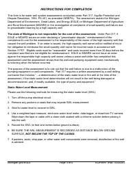 Form EQP5881 Water Supply Assessment - Michigan, Page 3