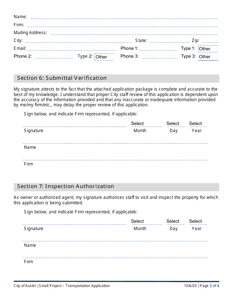 Small Project - Transportation Application - City of Austin, Texas, Page 3