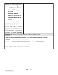 Notice of Intervention Form - Vermont, Page 4