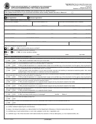 Form MO375-0111 Application/Renewal for Public Adjuster - Missouri