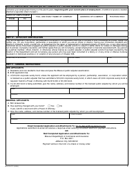 Form MO375-0111 Application/Renewal for Public Adjuster - Missouri, Page 2