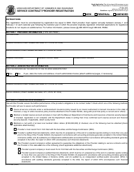 Form MO375-0586 Service Contract Provider Registration - Missouri