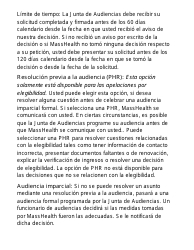 Formulario FHR-1-ES-LP Formulario De Solicitud De Audiencia Imparcial - Letra Grande - Massachusetts (Spanish), Page 5