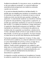 Formulario FHR-1-ES-LP Formulario De Solicitud De Audiencia Imparcial - Letra Grande - Massachusetts (Spanish), Page 6