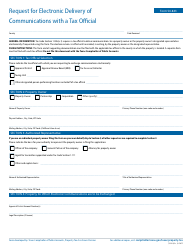 Form 50-843 Request for Electronic Delivery of Communications With a Tax Official - Texas