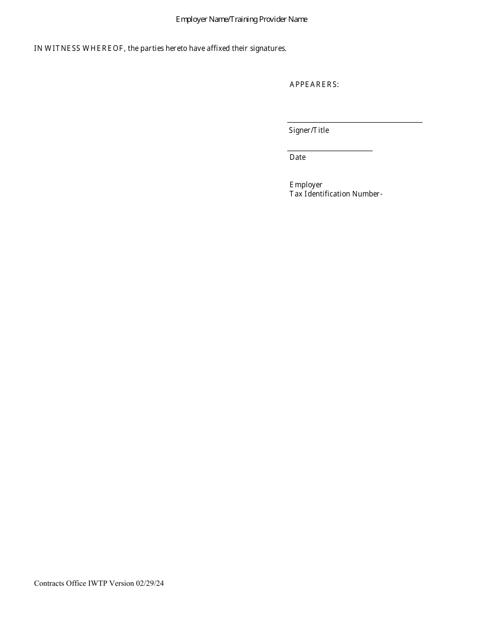 Social Services Contract - Incumbent Worker Training Program - Louisiana, Page 10