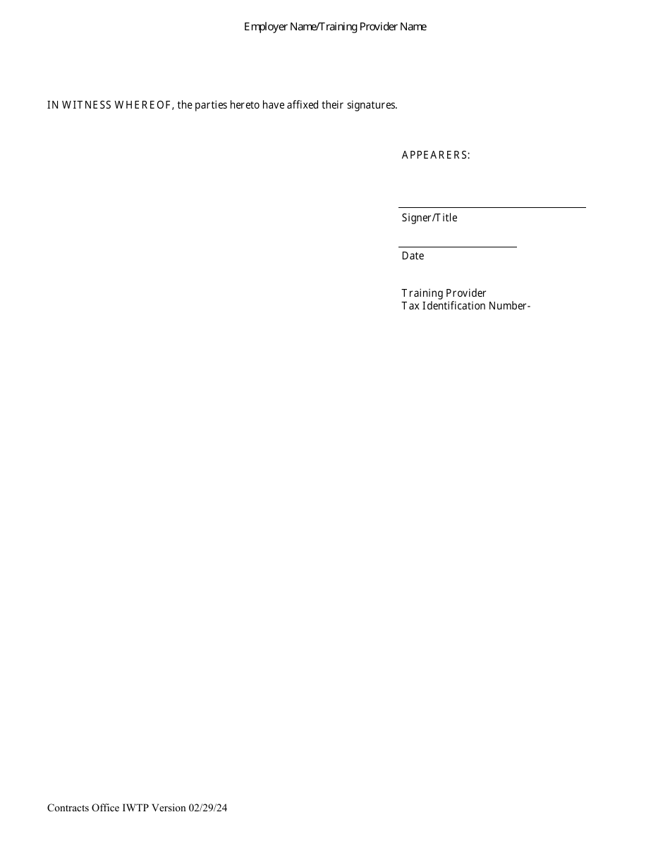 Social Services Contract - Incumbent Worker Training Program - Louisiana, Page 11