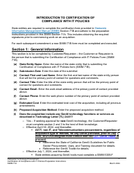 Instructions for Form SIMM71B Certification of Compliance With It Policies Template - California, Page 3