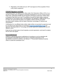 Instructions for Form SIMM71B Certification of Compliance With It Policies Template - California, Page 8